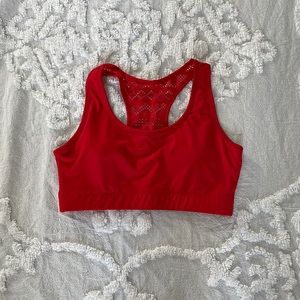 Zyia Red Bomber Sports Bra, Size L